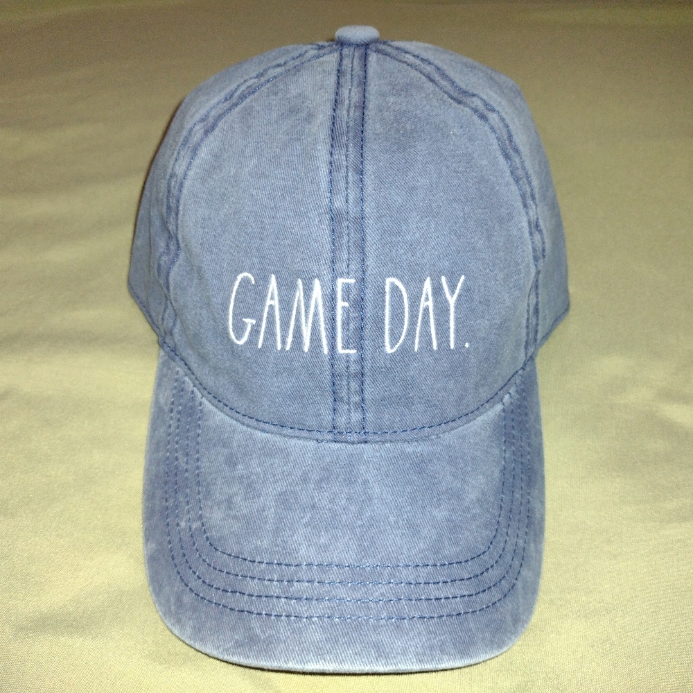 Rae Dunn Game Day Baseball Cap Blue NWT